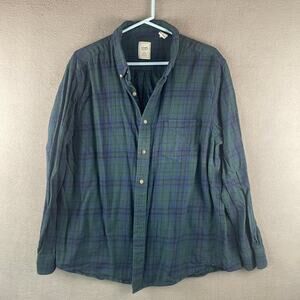 Chap’s Cotton Flannel Men’s XL Blue Green Plaid